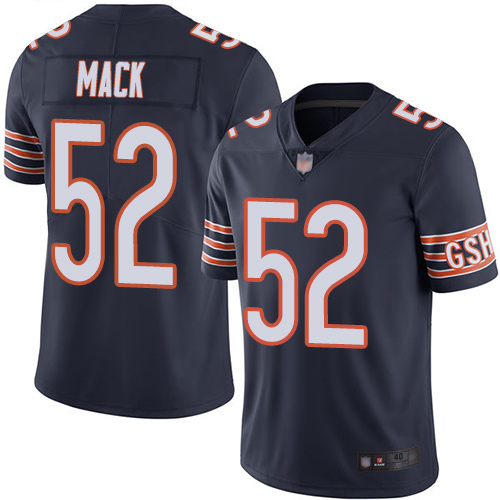 Chicago Bears Limited Navy Blue Men Khalil Mack Home Jersey NFL Football 52 Vapor Untouchable